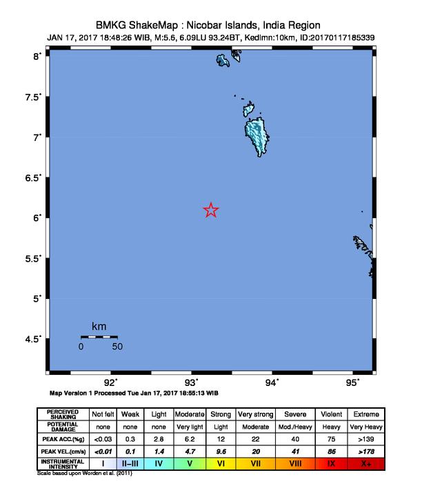 Gempa 5,6 SR Guncang Kota Sabang Banda Aceh