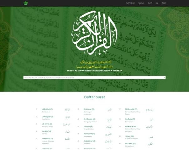 Font Mushaf Al-Quran Standar Indonesia Tersedia di 'Quran Kemenag' Versi Web