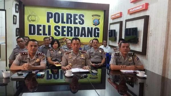 Sambut Imlek, Kapolres Deli Serdang Lakukan Vidcon Operasi Lion Toba
