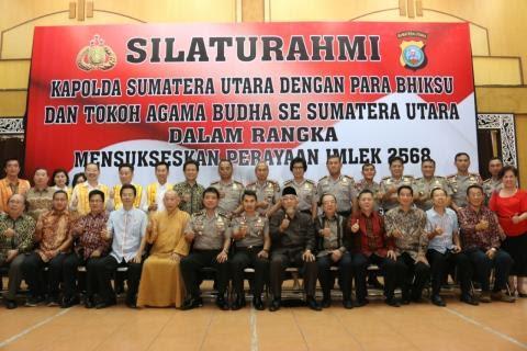 Sukseskan Imlek dan Cap Go Meh, Poldasu Undang Para Biksu dan Tokoh Agama Budha 