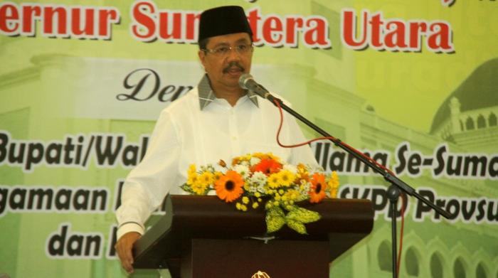 Gubernur Sumut Pimpin Raker Awal Tahun di Mess Porapora