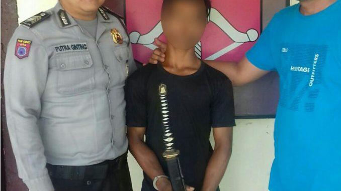 Bawa Samurai Saat Isi Bensin, Dani Ditangkap Polsek Belawan