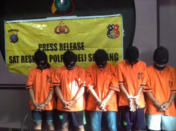 Lima Pelaku Cabul Ditangkap Polres Deli Serdang