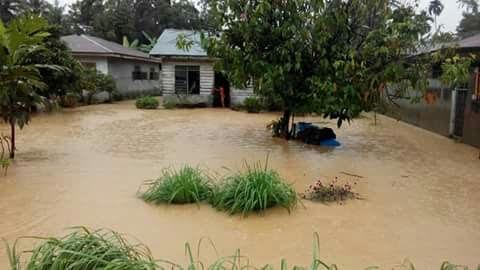 Hujan Deras Sepanjang Malam, Ratusan Rumah di Langkat Terendam Banjir
