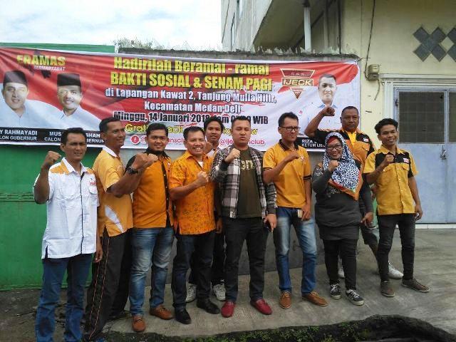 PAC Hanura Medan Deli dan IFC Lakukan Gotong Royong, Senam Pagi, Baksos dan Donor Darah