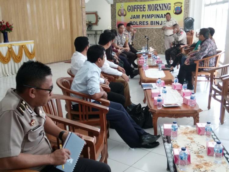 Kapolres Binjai Coffee Morning dengan Pimpinan Bank di Kota Binjai