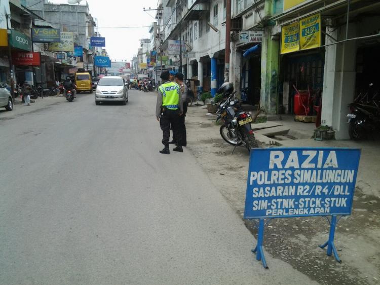 Polsek Perdagangan Gelar Razia Kendaraan Bermotor