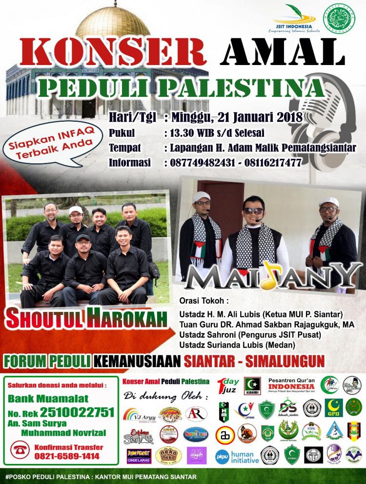 Forum Peduli Kemanusiaan Akan Gelar Konser Amal untuk Palestina di Siantar