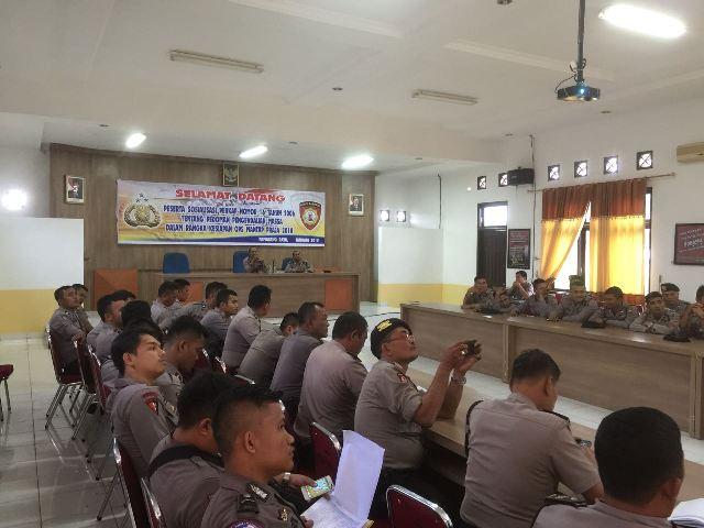Jelang Pilkada 2018, Sat Sabhara Polres Simalungun Sosialisasi Pedoman Pengendalian Massa