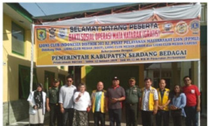 HUT Sergai ke-15, Pabung Kodim 0204/DS dan Danramil 07/PB Saksikan Baksos Operasi Katarak Gratis