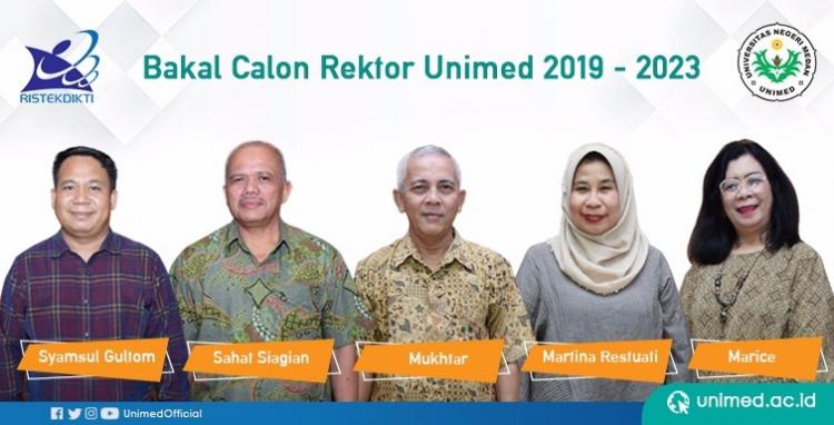 Inilah Lima Bakal Calon Rektor Unimed Periode 2019-2023 