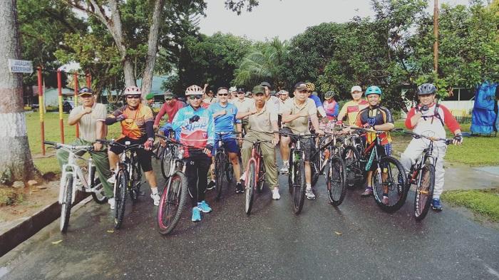 Dandim 0209/LB Gowes Keliling Kota Rantauprapat dengan Sepeda