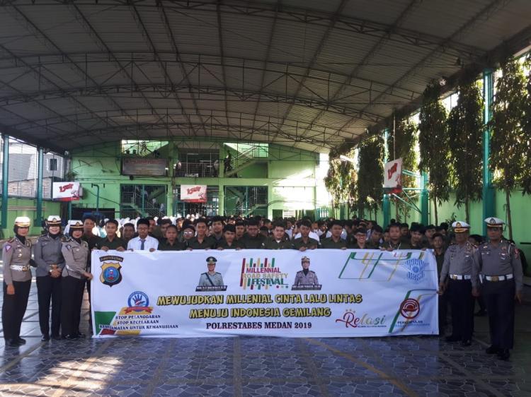 Satlantas Polrestabes Medan Gelorakan Program Millenial Road Safety