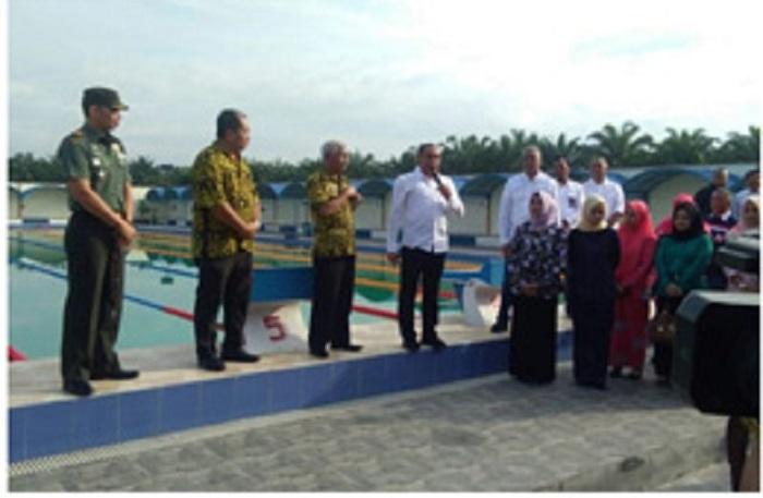 Dandim 0208/AS Hadiri Peresmian Kolam Renang Pemkab Asahan oleh Gubsu