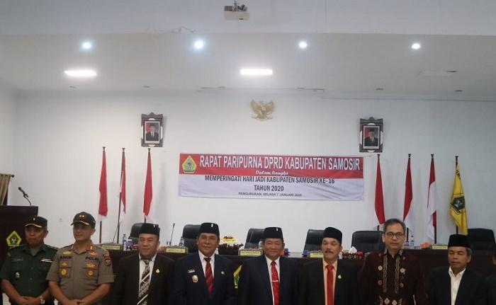 DPRD Gelar Rapat Paripurna Peringati Hari Jadi Kabupaten Samosir ke-16