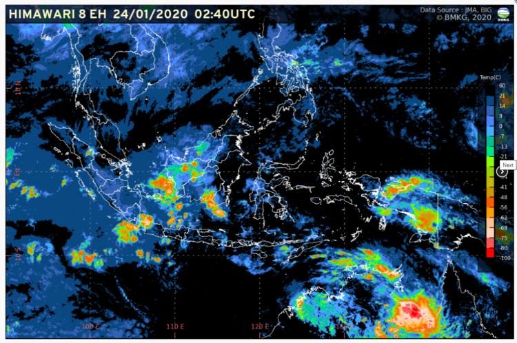 BMKG: Waspada Potensi Hujan Lebat pada 24-29 Januari 2020