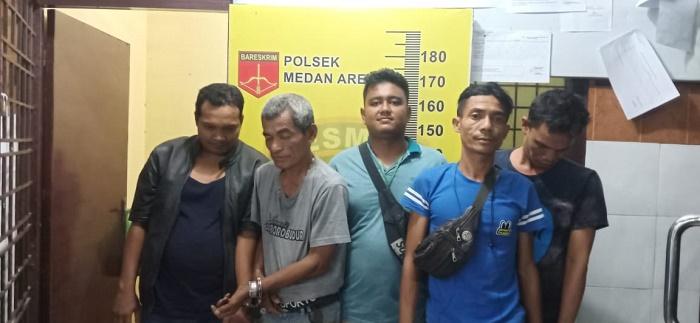 Polsek Medan Area Tangkap 5 Pengedar Sabu di Jalan Denai Gang Jati Medan