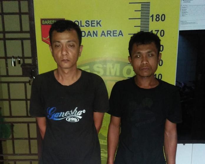 Edarkan Ganja di Jalan Wahidin, Dua Pengedar Ditangkap Polsek Medan Area