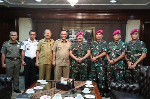 Komandan Yonmarhanlan I Belawan Audiensi ke Pemko Medan