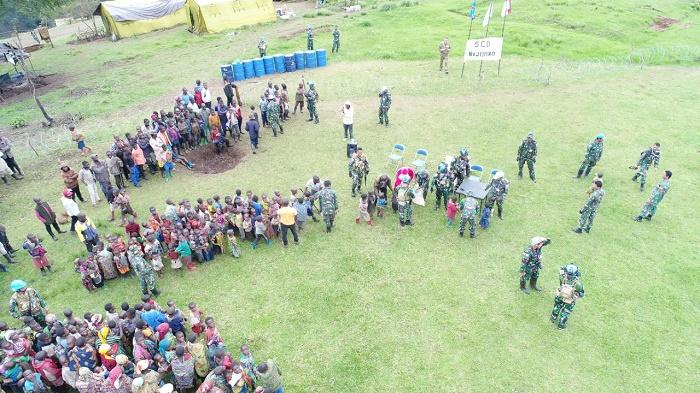 Dansatgas TNI Konga XXXIX-B RDB Rotasi Personel dan Logistik di SCD Bijombo Afrika