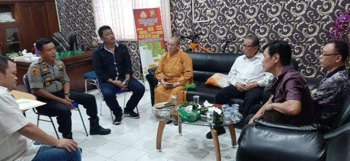 Siapkan Pengamanan Imlek, Polsek Medan Timur Lakukan Koordinasi dengan Pengurus Vihara