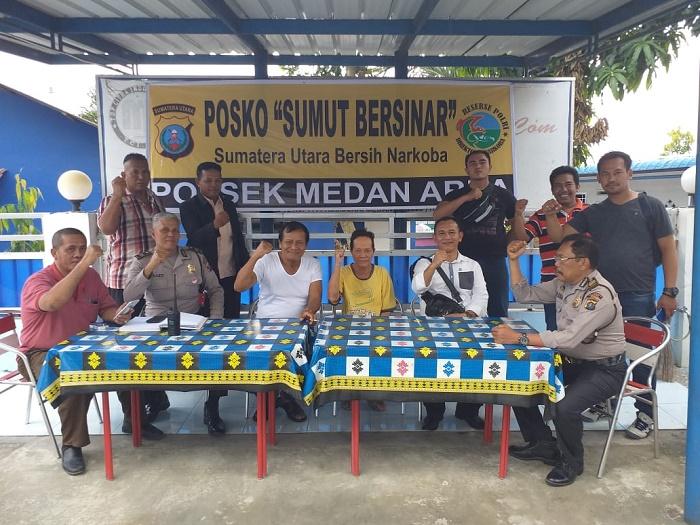 Di Jermal 15, Polsek Medan Area Dirikan Pos Sumut Bersih Narkoba
