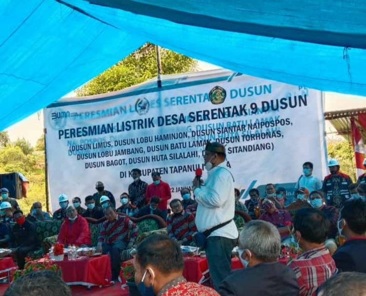 Ketua MKI Sumut Hadiri Peresmian Listrik Desa di Tapanuli Utara