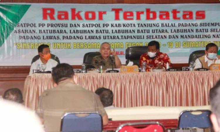 Pemprov Sumut Gelar Rakor Satpol-PP Zona Dua, Tingkatkan Pencegahan dan Pengendalian Covid-19