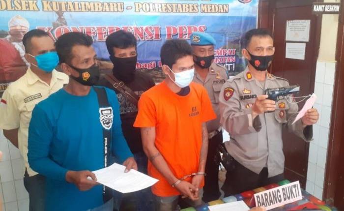 Residivis Miliki Senpi Ilegal, Polsek Kutalimbaru Tangkap Pelaku di Sei Mencirim