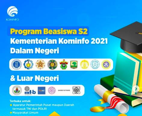 Kominfo Buka Pendaftaran Program Beasiswa S2 Dalam dan Luar Negeri Tahun 2021