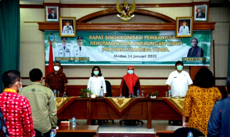 Sekdaprov Sumut Sabrina Buka Rapat Sinkronisasi Pembangunan Kehutanan dan Lingkungan Hidup