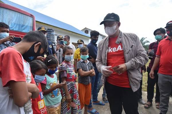Peduli Kemanusian, Bupati Batu Bara Kunjungi Posko Imigran