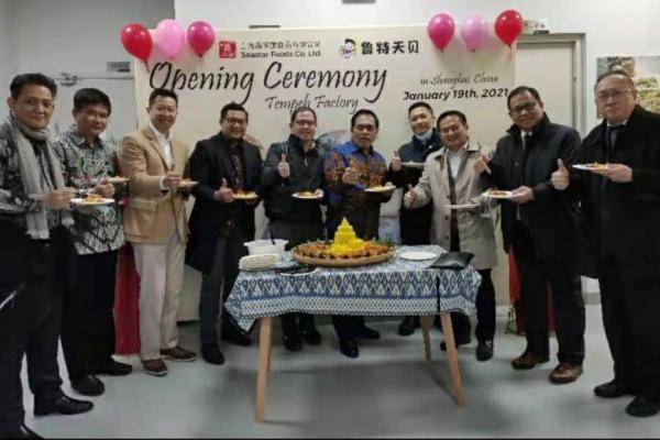Pertama, Pabrik Tempe Indonesia Diresmikan di Shanghai