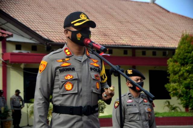Kapolres Nias AKBP Wawan Iriawan Pimpin Korps Raport Kenaikan Pangkat Personil
