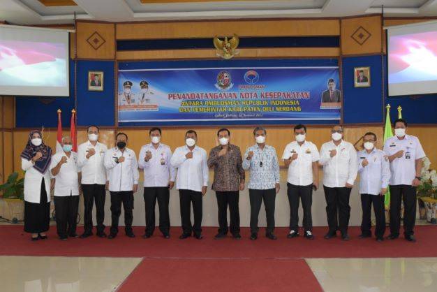 Bupati Tanda Tangani MoU Antara Ombudsman RI dengan Pemkab Deli Serdang