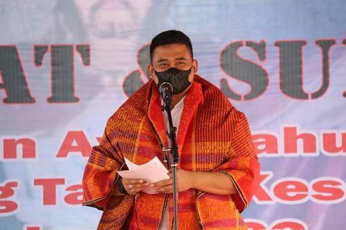 Bobby Nasution Ajak Jemaat HKBP Distrik X Medan Aceh Cegah Penyebaran Covid-19 dan Bantu Tangani Stunting