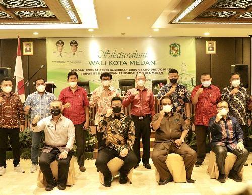 Silaturahmi dengan Serikat Pekerja, Bobby Nasution: Harus Saling Koordinasi