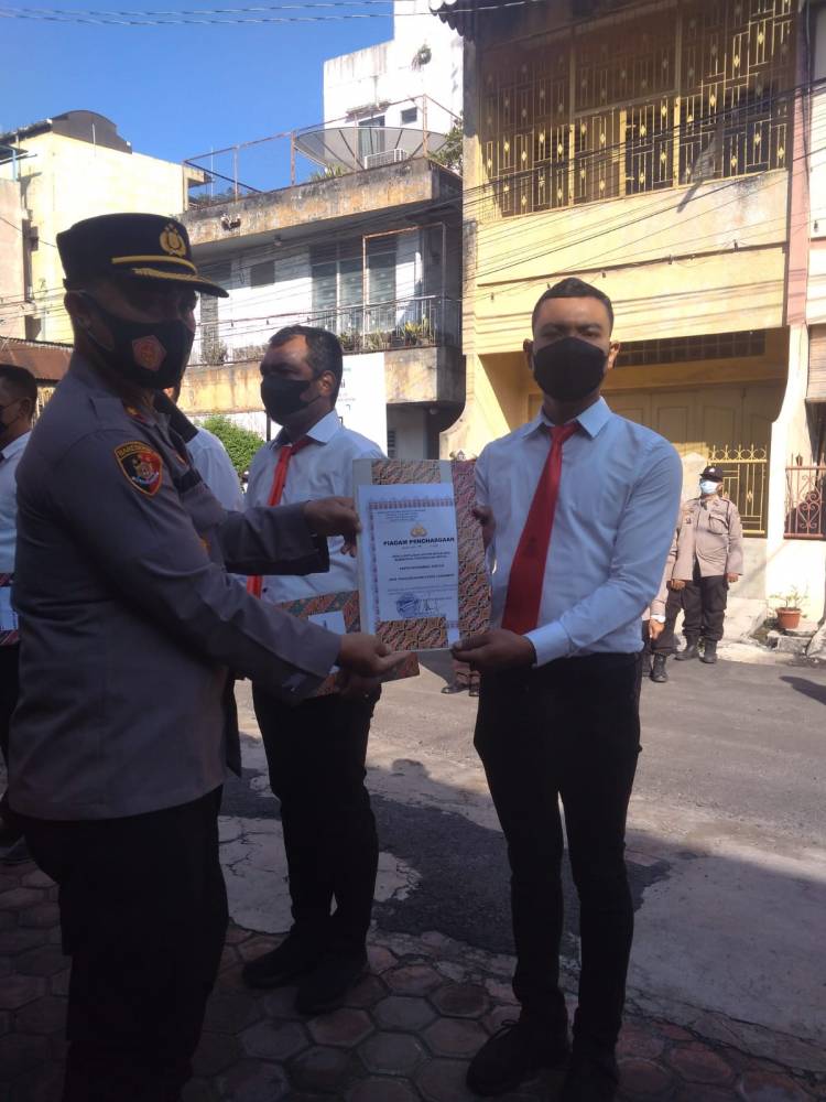 Bongkar Curanmor di Hotel Alam Medan, 4 Anggota Polsek Medan Area Dapat Penghargaan