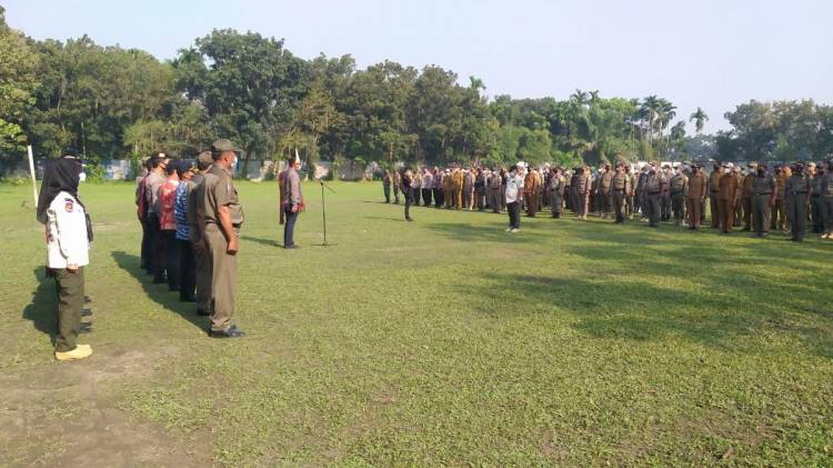 Penerapan Prokes Fokus Utama Kegiatan Bulan Bakti Praja Wibawa di Medan Labuhan