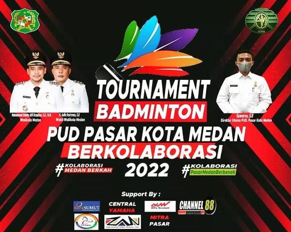 17 Tim Siap Adu Smash di Turnamen Badminton Kolaborasi PUD Pasar Medan