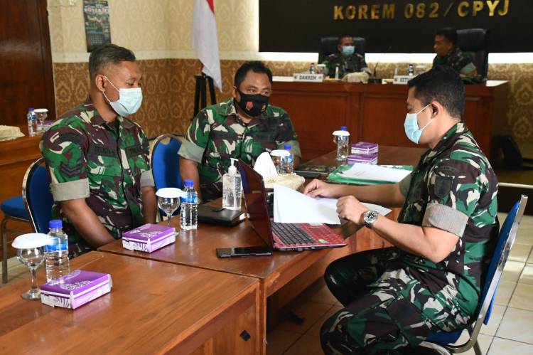 Korem 082/CPYJ Terima Kunjungan Tim Verifikasi dari Kodam Brawijaya