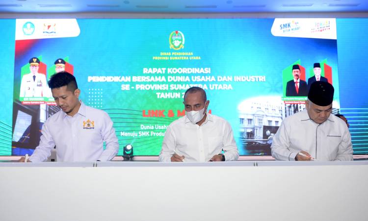  Gubernur Sumut Hadiri Rakor Pendidikan Bersama Dunia Usaha dan Industri se-Sumut