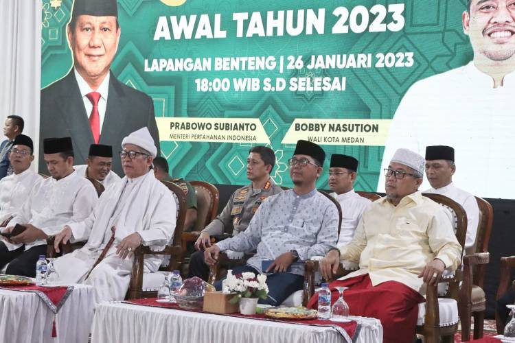  Kapolrestabes Medan Hadiri Zikir dan Doa Bersama Menteri Pertahanan RI 