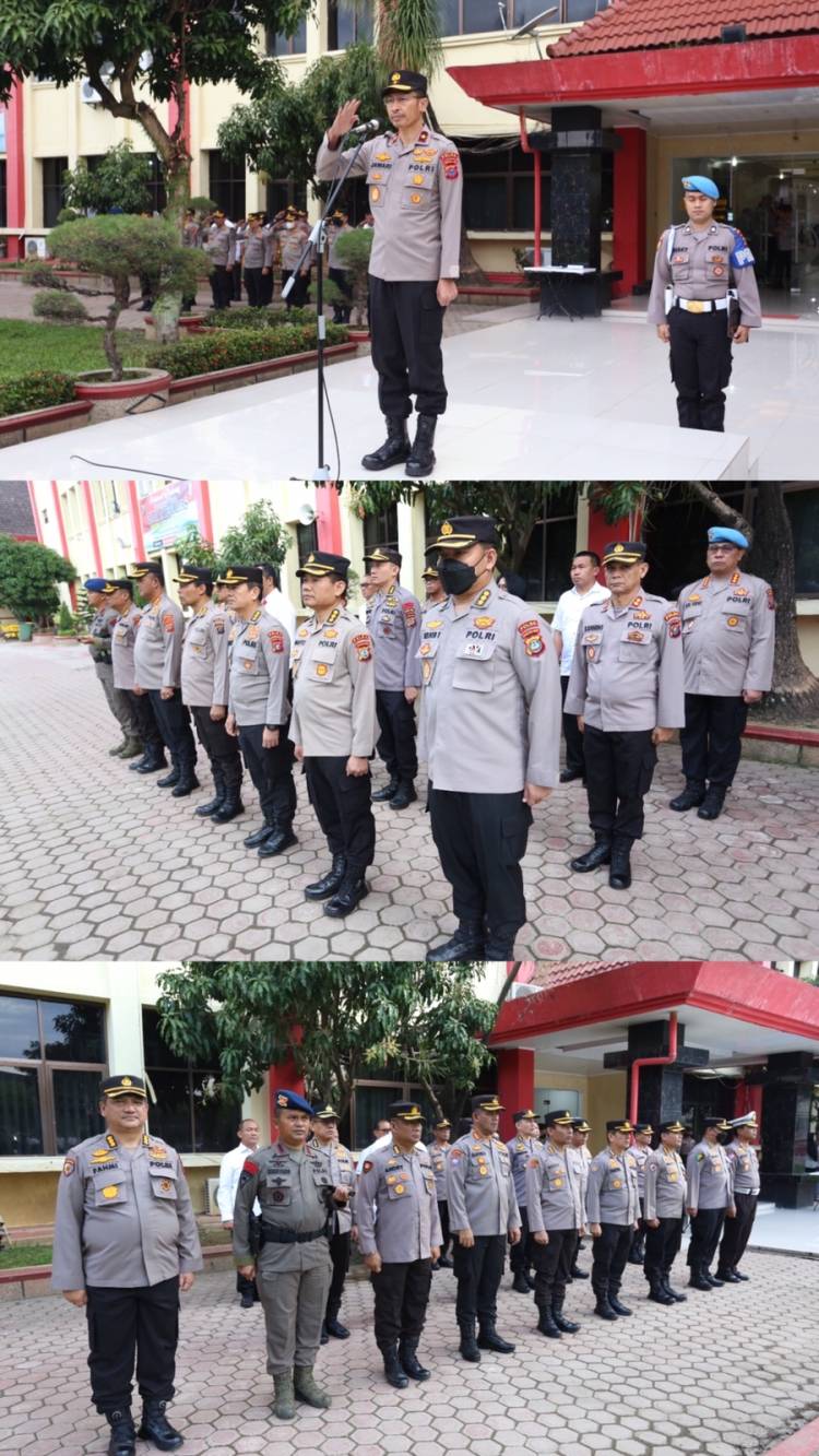 Wakapolda Sumut Pimpin Apel Gabungan Kamis Pagi