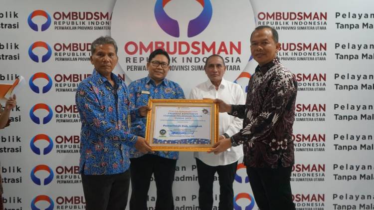  Langkat Peringkat Ke-5 Hasil Penilaian Penyelenggaraan Pelayanan Publik dari Ombudsman RI