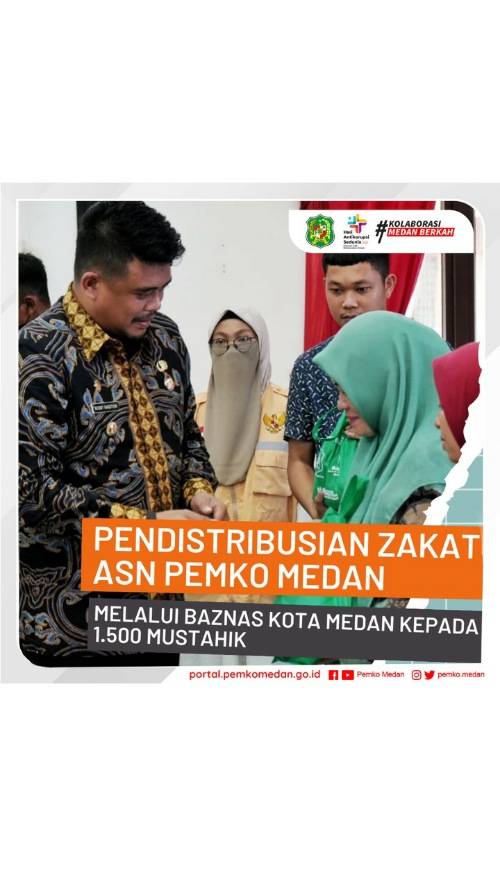 Baznas Distribusikan Zakat ASN Pemko Medan kepada 1.500 Mustahik