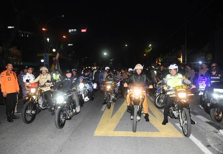 Bersama Forkopimda, Pj Gubernur Sumut Monitoring Malam Pergantian Tahun Baru 2024