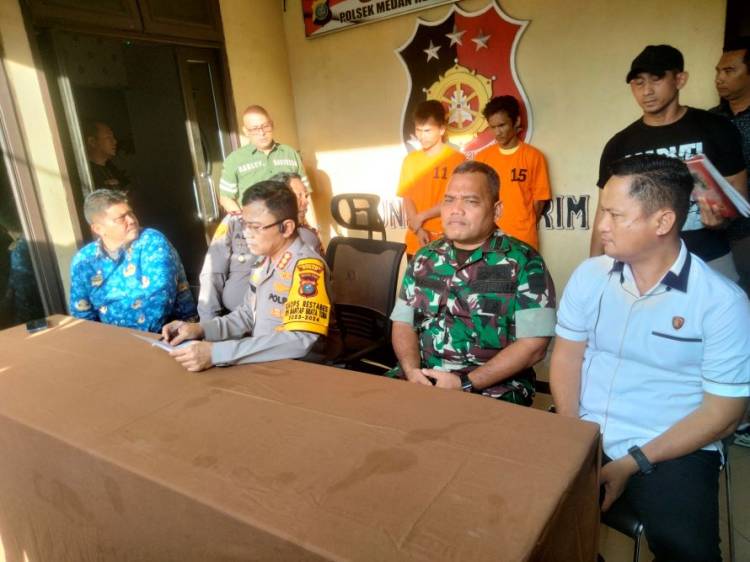 Polsek Medan Helvetia Tangkap Dua Orang Maling Pagar Rumah Mewah