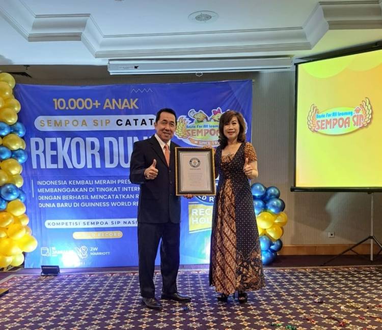 Membanggakan! Indonesia Kembali Berhasil Mencatatkan Rekor Dunia di Guinness World Records Melalui Sempoa SIP Indonesia