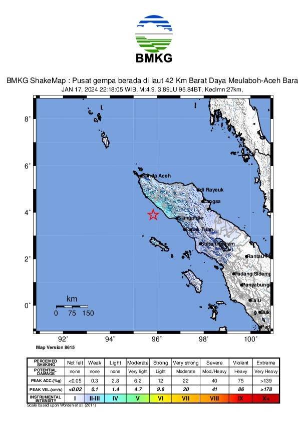 Gempa Tektonik Berkekuatan M 4.9 Guncang Banda Aceh, Ini Penjelasan BMKG